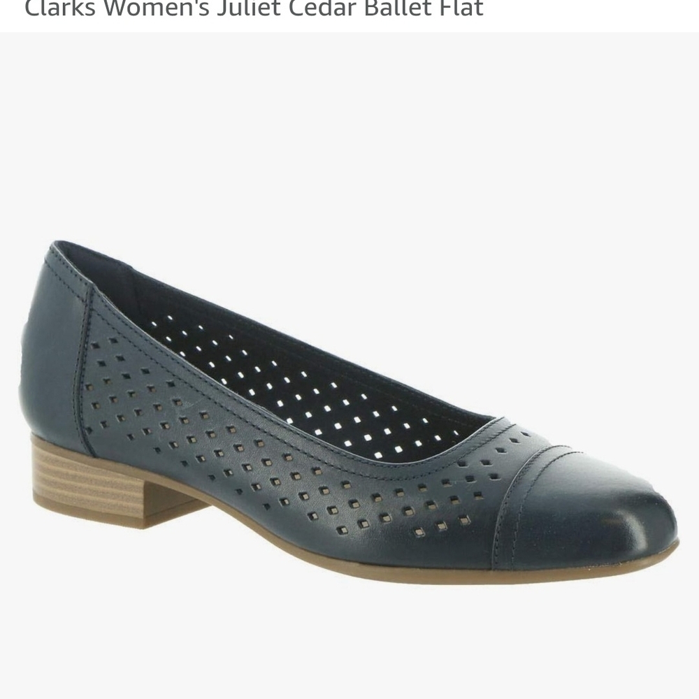 Clarks Women's Navy Ballet Flat
